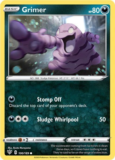 Grimer (SWSH03: Darkness Ablaze) Near Mint - Nick Nack's Full Frontal Attack