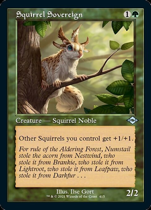 Squirrel Sovereign (Retro Frame) (Modern Horizons 2) Near Mint - Nick Nack's Full Frontal Attack