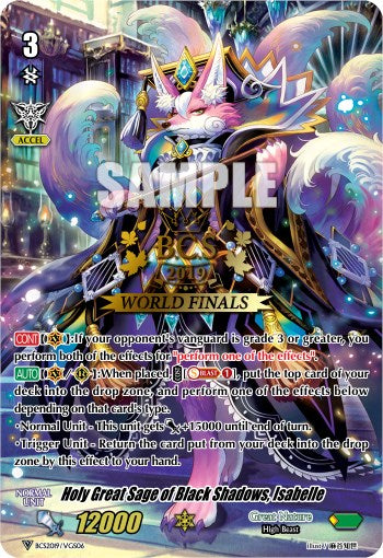 Holy Great Sage of Black Shadows, Isabelle (BCS2019/VGS06) [Bushiroad Event Cards]