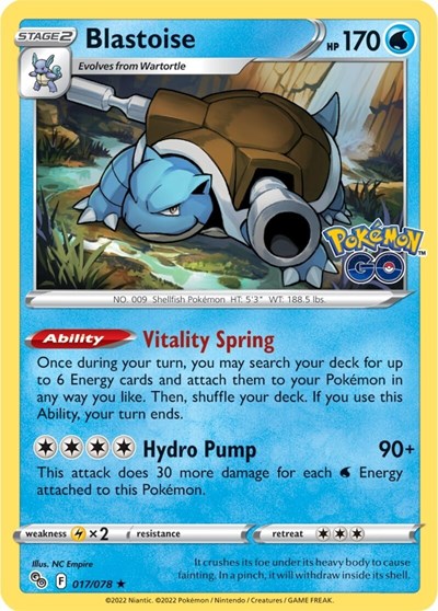 Blastoise (Pokemon GO) Near Mint Holofoil