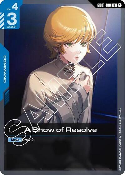 A Show of Resolve (Newtype Rising) Near Mint