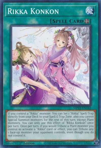 Rikka Konkon (25th Anniversary Tin: Dueling Heroes Mega Pack) Light Play 1st Edition - Nick Nack's Full Frontal Attack