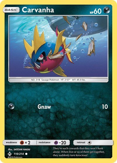Carvanha (SM - Unbroken Bonds) Near Mint - Nick Nack's Full Frontal Attack