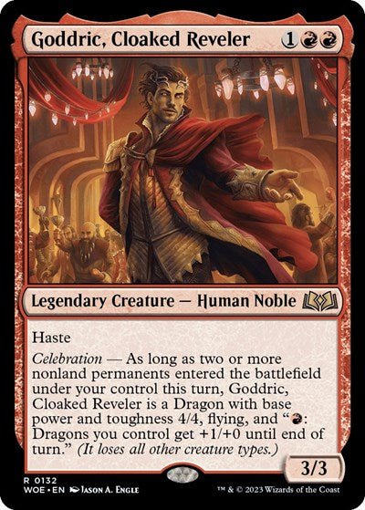 Goddric, Cloaked Reveler (Wilds of Eldraine) Near Mint - Nick Nack's Full Frontal Attack