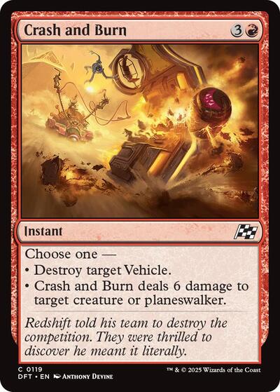 Crash and Burn (Aetherdrift) Near Mint