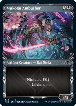 Mukotai Ambusher (Showcase) (Kamigawa: Neon Dynasty) Near Mint - Nick Nack's Full Frontal Attack