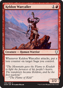Keldon Warcaller (Dominaria) Near Mint - Nick Nack's Full Frontal Attack