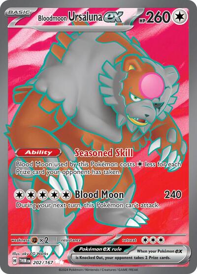 Bloodmoon Ursaluna ex - 202 (SV06: Twilight Masquerade) Near Mint Holofoil