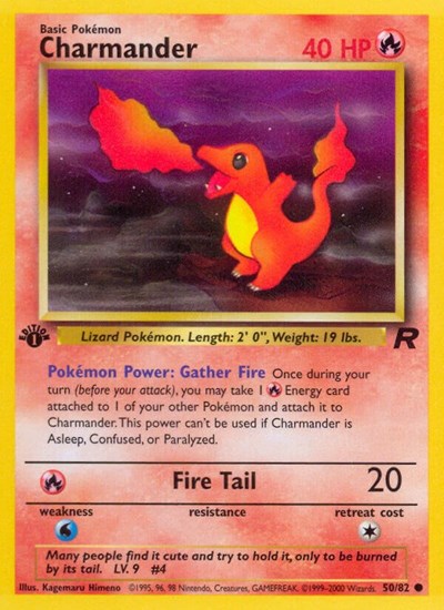 Charmander (Team Rocket) Medium Play 1st Edition