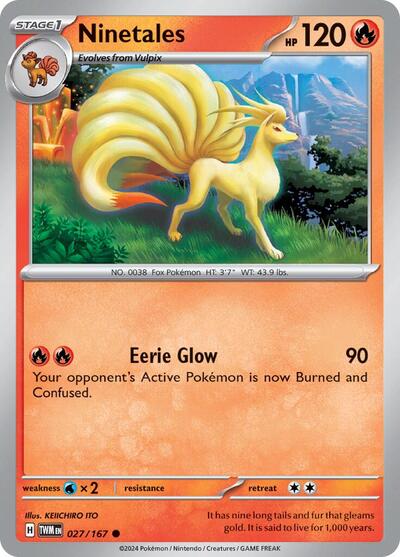 Ninetales (SV06: Twilight Masquerade) Near Mint Reverse Holofoil - Nick Nack's Full Frontal Attack