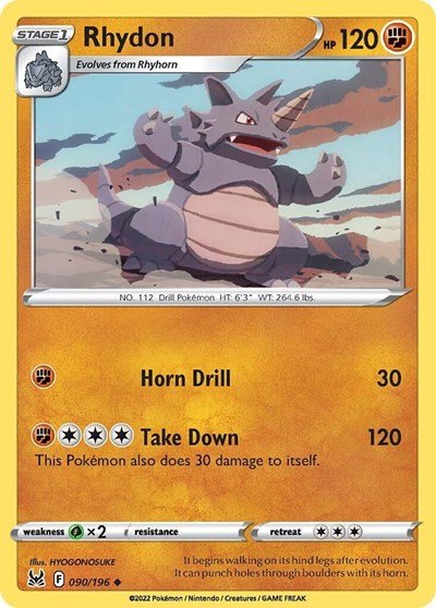 Rhydon (SWSH11: Lost Origin) Near Mint - Nick Nack's Full Frontal Attack