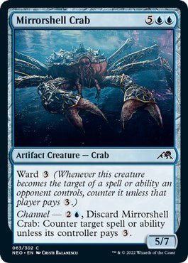 Mirrorshell Crab (Kamigawa: Neon Dynasty) Near Mint - Nick Nack's Full Frontal Attack
