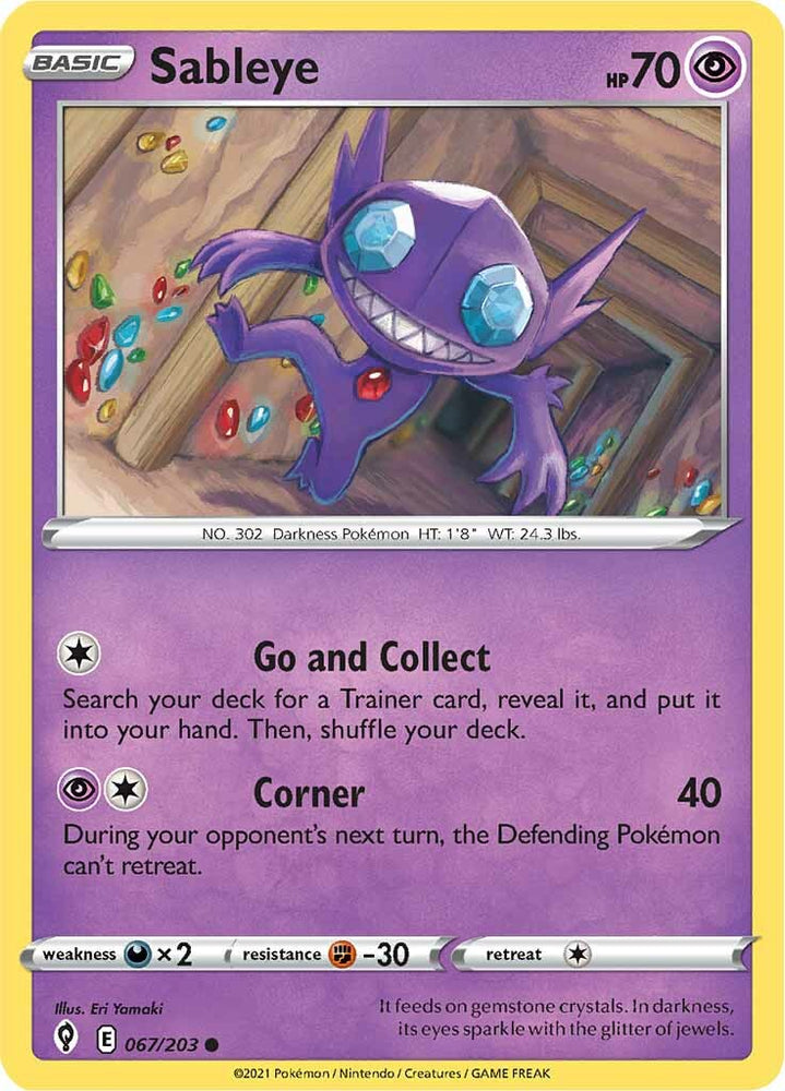 Sableye (067/203) [Épée et bouclier : Cieux en évolution] 