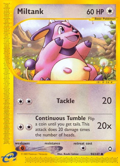 Miltank (Aquapolis) Medium Play