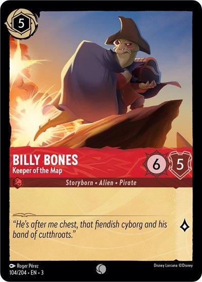 Billy Bones - Keeper of the Map (Into the Inklands) Near Mint - Nick Nack's Full Frontal Attack
