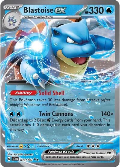 Blastoise ex (SV07: Stellar Crown) Near Mint Holofoil