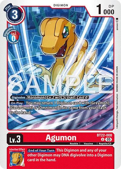 Agumon (Cyber Eden) Near Mint - Nick Nack's Full Frontal Attack