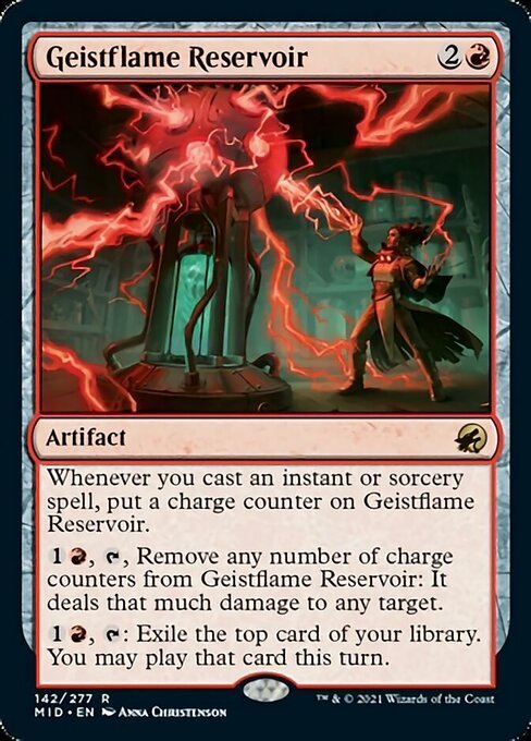 Geistflame Reservoir (Innistrad: Midnight Hunt) Near Mint - Nick Nack's Full Frontal Attack