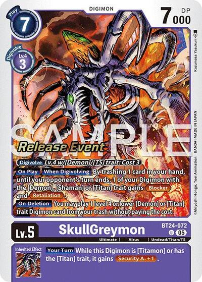 SkullGreymon (Time Stranger Release Events Cards) Near Mint