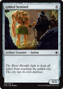 Gilded Sentinel (Ixalan) Near Mint - Nick Nack's Full Frontal Attack