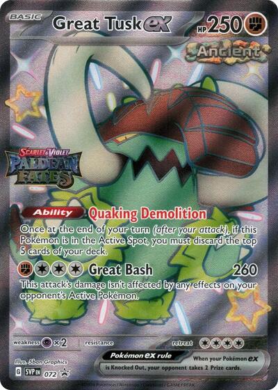 Great Tusk ex - 072 (Paldean Fates Stamped) (Miscellaneous Cards & Products) Near Mint Holofoil