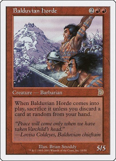 Balduvian Horde (Promos: Deckmasters Garfield vs Finkel) Near Mint - Nick Nack's Full Frontal Attack