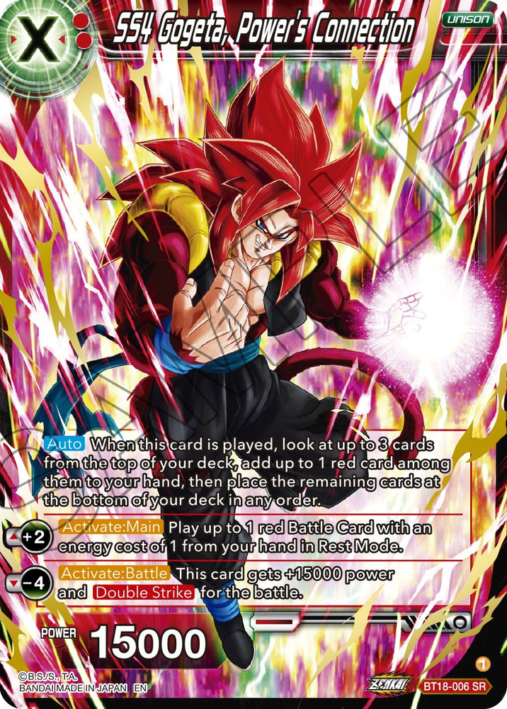 SS4 Gogeta, Power's Connection (BT18-006) [Dawn of the Z-Legends]