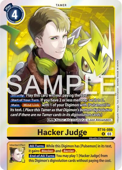 Hacker Judge (Beginning Observer) Near Mint - Nick Nack's Full Frontal Attack
