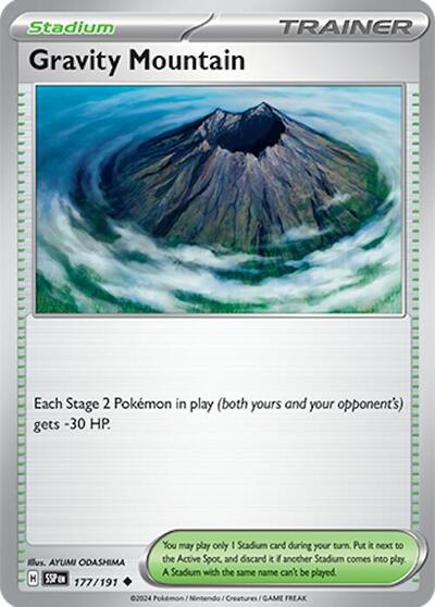 Gravity Mountain (SV08: Surging Sparks) Near Mint - Nick Nack's Full Frontal Attack