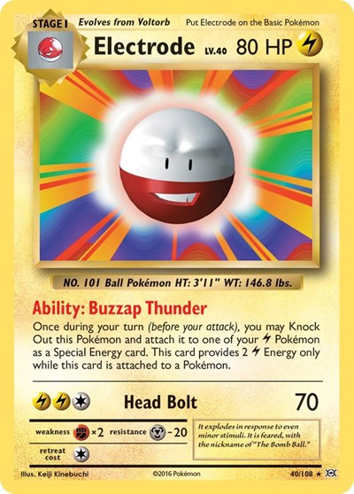 Electrode (XY - Evolutions) Near Mint Reverse Holofoil