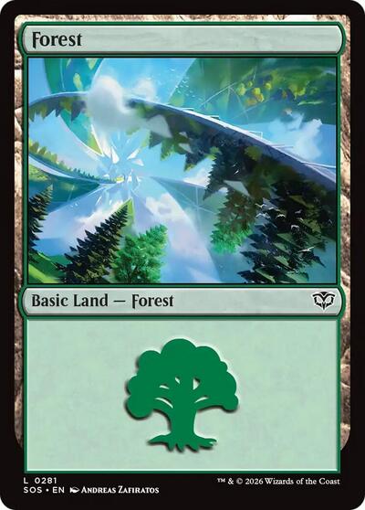 Forest (0281) (Secrets of Strixhaven) Near Mint Foil