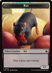 Elf Warrior // Rat (0030) Double-Sided Token [Foundations Tokens]