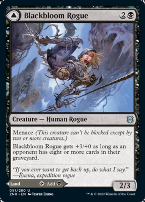 Blackbloom Rogue / Blackbloom Bog (Zendikar Rising) Near Mint - Nick Nack's Full Frontal Attack