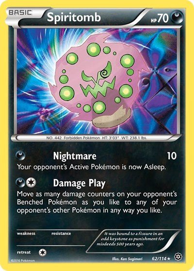 Spiritomb (XY - Steam Siege) Near Mint - Nick Nack's Full Frontal Attack