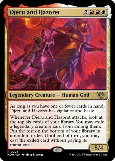 Djeru and Hazoret (March of the Machine) Near Mint Foil - Nick Nack's Full Frontal Attack