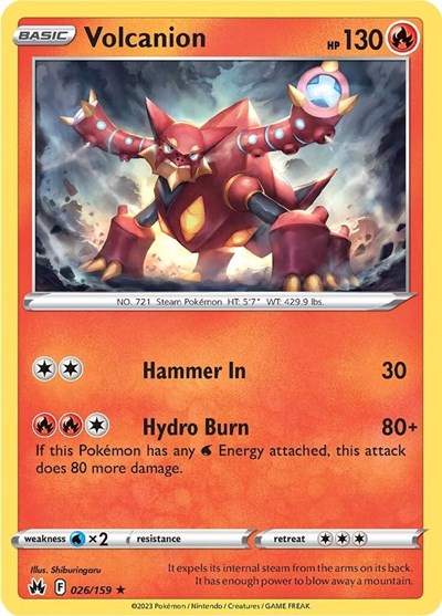 Volcanion (Crown Zenith) Near Mint Holofoil