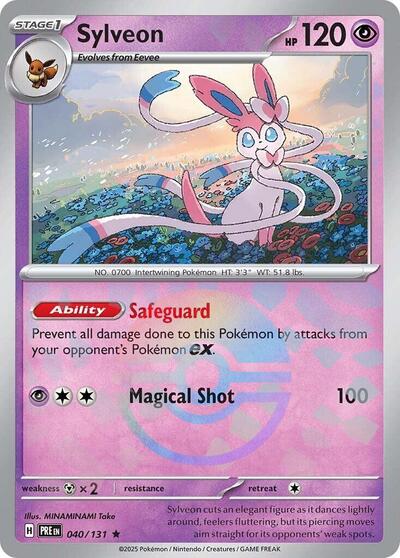 Sylveon (Poke Ball Pattern) (SV: Prismatic Evolutions) Near Mint Holofoil - Nick Nack's Full Frontal Attack