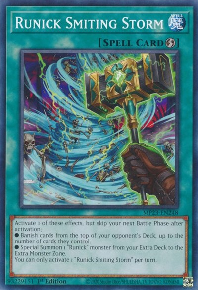 Runick Smiting Storm (25th Anniversary Tin: Dueling Heroes Mega Pack) Light Play 1st Edition