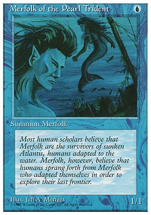 Merfolk of the Pearl Trident (4th Edition) Light Play - Nick Nack's Full Frontal Attack