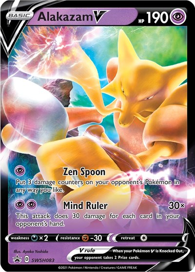 Alakazam V - SWSH083 (SWSH: Sword & Shield Promo Cards) Near Mint Holofoil