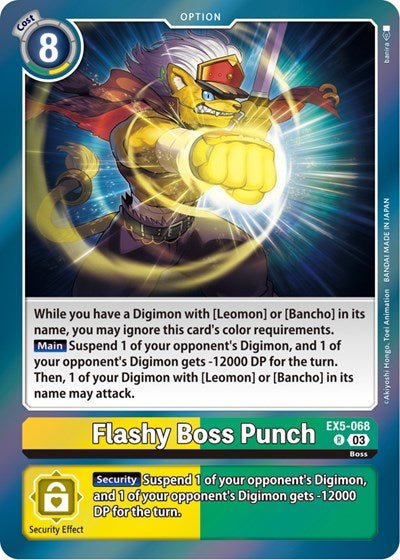 Flashy Boss Punch (Animal Colosseum) Near Mint Foil - Nick Nack's Full Frontal Attack