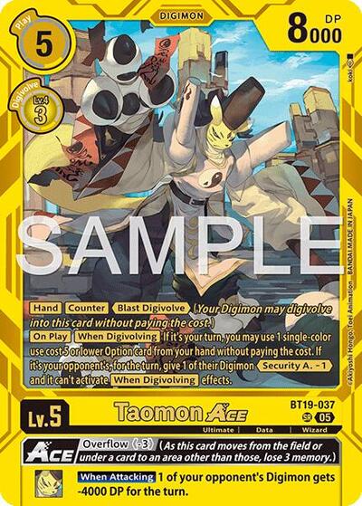 Taomon ACE (Alternate Art) (Starter Deck 22: Amethyst Mandala Advanced Deck Set) Near Mint Foil - Nick Nack's Full Frontal Attack