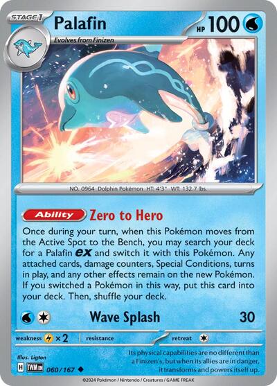 Palafin (SV06: Twilight Masquerade) Near Mint Reverse Holofoil