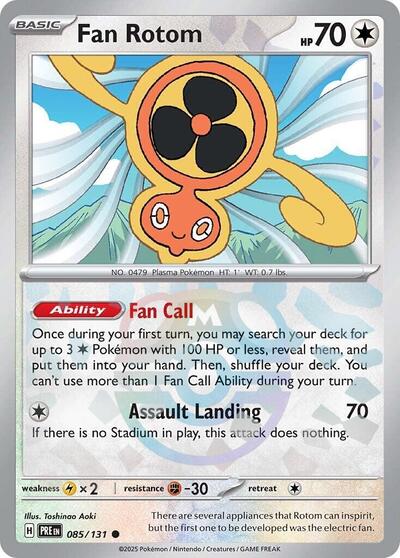 Fan Rotom (Master Ball Pattern) (SV: Prismatic Evolutions) Near Mint Holofoil