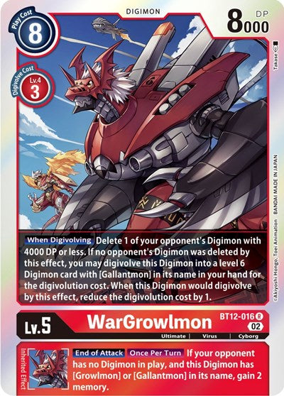 WarGrowlmon (Across Time) Near Mint