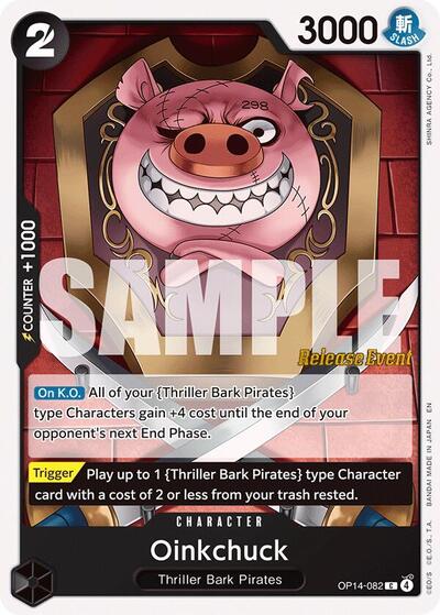 Oinkchuck (The Azure Sea's Seven Release Event Cards) Near Mint - Nick Nack's Full Frontal Attack