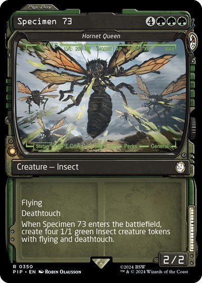 Specimen 73 - Hornet Queen (Showcase) (Universes Beyond: Fallout) Near Mint Foil - Nick Nack's Full Frontal Attack