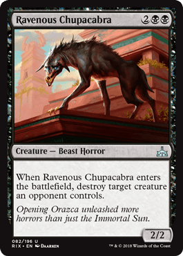 Ravenous Chupacabra (Rivals of Ixalan) Near Mint - Nick Nack's Full Frontal Attack