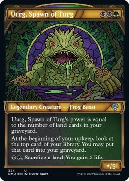 Uurg, Spawn of Turg (Showcase) (Dominaria United) Near Mint - Nick Nack's Full Frontal Attack