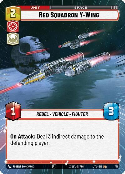 Red Squadron Y - Wing (Hyperspace) (Jump to Lightspeed) Near Mint - Nick Nack's Full Frontal Attack